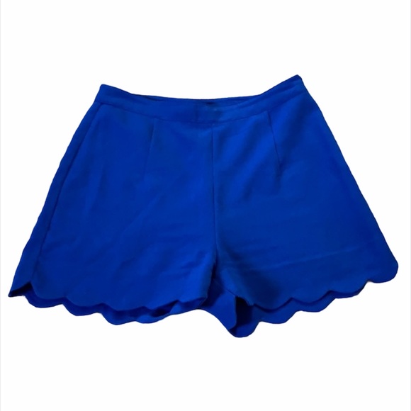 Double Zero Pants - 🎉HP🎉EUC Double Zero SIZE Small Trendy Scalloped Blue Shorts